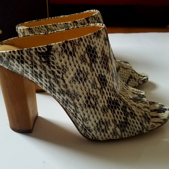 VC Signature Tad Natural Glazed Python Mules - Picture 7 of 7